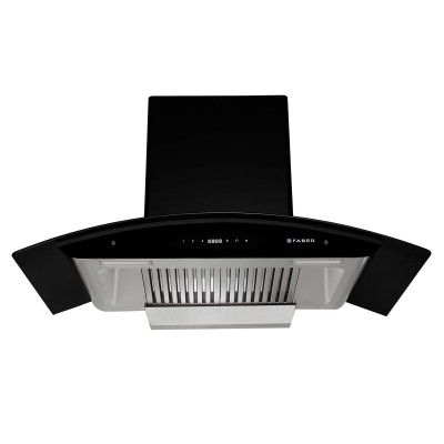 Faber 90 cm 1500 m³/hr Auto-Clean curved glass Kitchen Chimney (HOOD PRIMUS PLUS ENERGY HC SC BK 90)