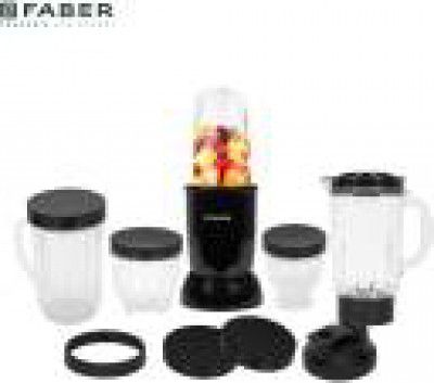 FABER FSB 400 W Juicer Mixer Grinder  (SPORTZ BLENDER FSB 5 in 1 Nutrifit Nero | 5 Jars | Black)