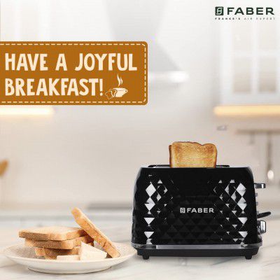 Faber FT 950W DLX BK 950-Watt 2-Slice Pop-up Toaster