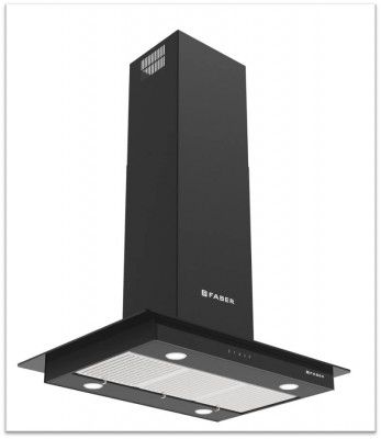 Faber 90 cm 1000 m³/hr Straight Glass Ceiling Mounted Chimney (Hood Hercules ISOLA DTC BK 90)