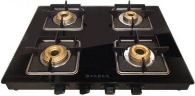 Faber REMO 4BB BK Glass Manual Gas Stove 