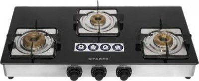 Faber Supreme Plus C 3BB Glass Manual Gas Stove 