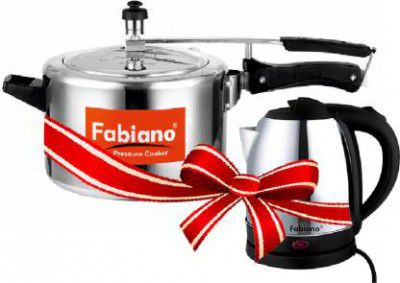 Fabiano 5L Pressure Cooker With 1.8L Electric Kettle Combo 5 L Pressure Cooker