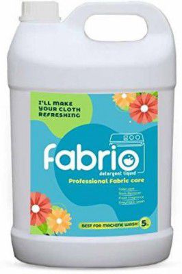 Fabrio Laundry Wash Liquid Detergent 5L | Professional Fabric Care | Best For Machine Wash | Color Care With Stain Remover | Top-Load and Front Load washing Blossom Liquid Detergent  (5 L)