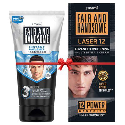 Fair and Handsome Laser 60g + FAH IR Face Wash, 100g