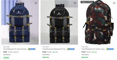 Fast Look Rucksacks Upto 88% Off | Starts ₹337