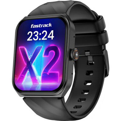 Fastrack X2 Smartwatch 1.91 UltraVU with Rotating Crown 60 Hz Refresh Rate Advanced Chipset SingleSync BT Calling NitroFast Charge 100 Sports Mode Watchfaces Upto 5 Day Battery IP68 Dealsmagnet