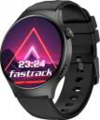 Fastrack Optimus Pro with 1.43 AMOLED Display & AOD(466x466),Functional Crown,BT Calling Smartwatch  (Black Strap, Free Size)