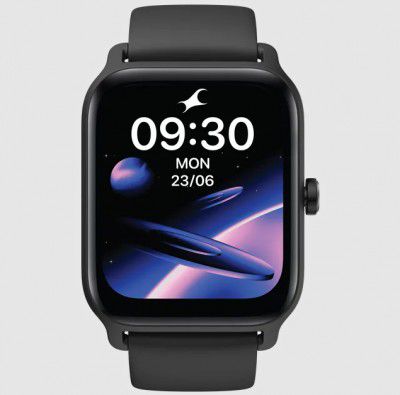 fastrack Reflex Kruz Smartwatch with Bluetooth Calling (45.72mm UltraVU Display, IP68 Water Resistant, Black Strap)