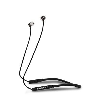 Fastrack Reflex Tunes FB1BKB01 Wireless Bluetooth On Ear Neckband Earphone with Mic (Black)