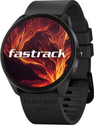 Fastrack Revoltt FR1 Pro |1.3Inch AMOLED display with 600 Nits | Advanced BT Calling Chipset Smartwatch (Black Strap, Free Size)