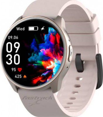 Fastrack Revoltt FR1 Pro|1.3Inch AMOLED display with 600 Nits|Advanced BT Calling Chipset Smartwatch  (Pink Strap, Free Size)