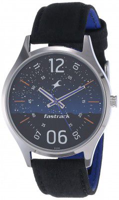 Fastrack Space Analog Blue Dial Mens Watch-NN3184SL03