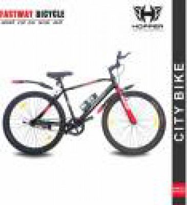 Fastway Bicycle HOPPER JETPRO 26T BLACK, WITH 90% ASSEMBLED 26 T Road Cycle  (Single Speed, Black)