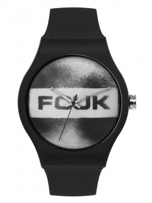 FCUK Analog Black Dial Men's Watch-FC176B