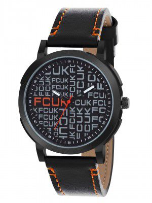 FCUK Analog Black Dial Men's Watch-FK00013C