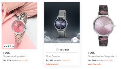 Fcuk Watches Upto 80% Off