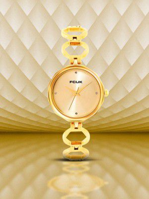 FCUK Women Embellished Dial & Stainless Steel Straps Analogue Watch FK00027A