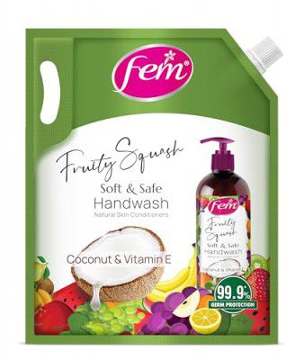 Fem Fruity Squash Soft & Safe Handwash - 1500ml