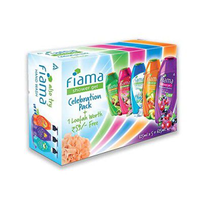 Fiama Celebration Pack, with 5 unique Shower Gels, with Skin Conditioners for Moisturized Skin, Gift for Women, 125ml Body Wash (Pack of 5)