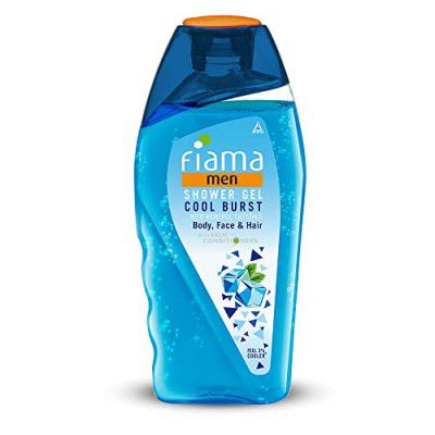 Fiama Men Body Wash Shower Gel Cool Burst, 250ml, Body Wash for Men with Icy-Cool skin conditioners for Soft & Refreshed Skin, Mens Moisturising Bodywash for Dry Skin