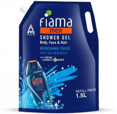 FIAMA Men Shower Gel Refreshing Pulse, Body Wash Pouch  (1.5 L)