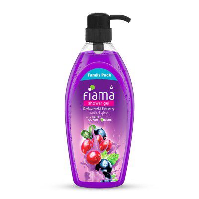 Fiama Shower Gel, Family pack, Blackcurrant & Bearberry Body Wash 900 ml bottle