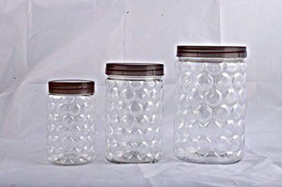 Filox Airtight Premium PET Plastic Storage Container Jar Set (3)