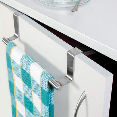 FILOX Stainless Steel Rack Holder Cabinet Hanger for Bathroom Over Door Kitchen Hook Hangers Towel Hanger