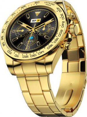 Fire-Boltt Blizzard 32.5mm (1.28) Luxury watch with BT Calling,Stainless Steel Body Smartwatch  (Gold Strap, Free Size)