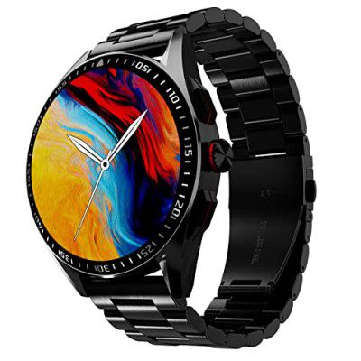 Fire-Boltt Invincible Plus 1.43" AMOLED Display Smartwatch with Bluetooth Calling, 4GB Storage & AI Voice Assistant (Black SS)