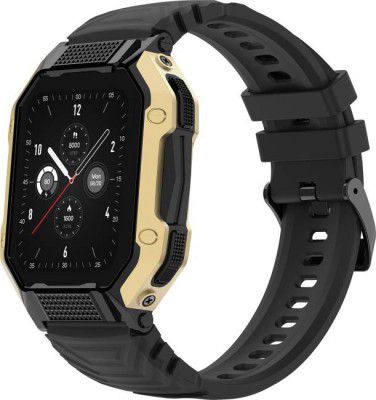 Fire-Boltt Shark 46.5mm (1.83) Smartwatch with Rugged Outdoor Design, Bluetooth Calling Smartwatch  (Gold Black Strap, Free Size)