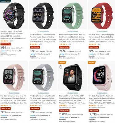 Fire-Boltt Smartwatch Upto 90% Off | Starts ₹999