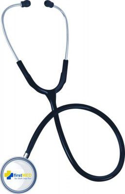 Firstmed Professionals Acoustic Stethoscope ST-01 Acoustic Stethoscope (Black and White)