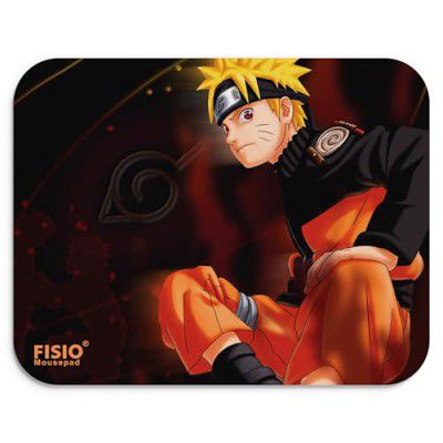 FISIO Mouse pad for Laptop Anime Design, Gaming Naruto Theme Small Size - Non slip Base - Washable - 23cm x 19 cm x 3mm