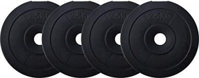 FitBox Sports Intruder 10 Kg Blend Weight Plates - 2.5 Kg X 4 (Black)