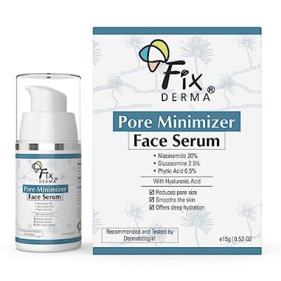 Fixderma 20% Niacinamide Serum for Face for Pore Minimizer with 2.5% Glucosamine & Hyaluronic Acid Serum - 15g