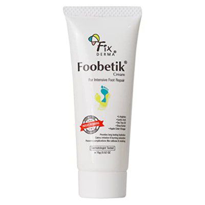 Fixderma Foobetik Cream, Foot cream, Foot care, For Dry & Cracked Feet, Moisturizes & Soothes Feet, Heel Repair, For Calloused, or Chapped Skin, Paraben Free (15 g (Pack of 1))