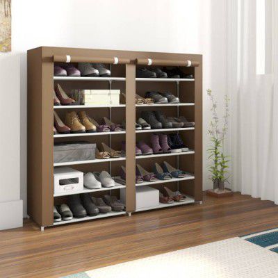 Flipkart Perfect Homes Studio 2 Door Plastic Collapsible Shoe Stand (12 Shelves, DIY(Do-It-Yourself))