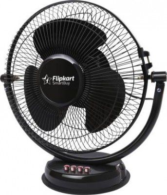 Flipkart SmartBuy Atomic 300 mm 3 Blade Table Fan  (Ultra High Speed | Charcoal Grey)