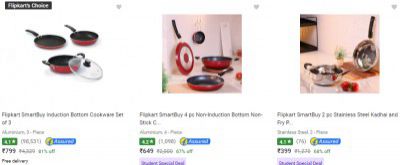 Flipkart Smartbuy Cookware Sets Upto 81% Off