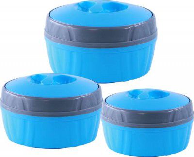 Flipkart SmartBuy Hot Chef BLUE Pack of 3 Thermoware Casserole Set (530 ml, 1000 ml, 1900 ml)