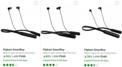 Flipkart Smartbuy Neckband Starts at ₹349 | Upto 82% Off