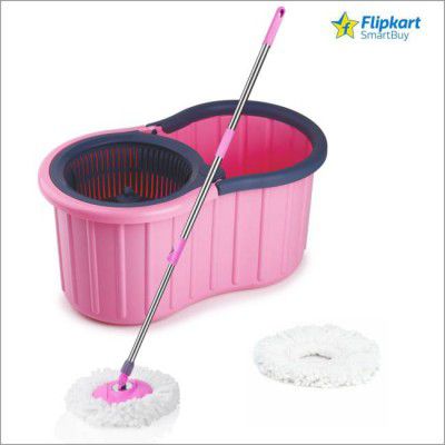 Flipkart SmartBuy NEW BUCKET SPIN MOP 2 MICROFIBER REFILL SET Mop Set