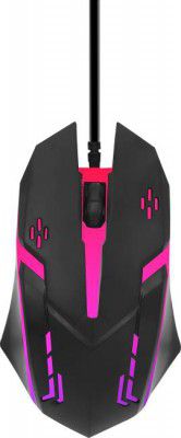 Flipkart SmartBuy RGB LED, Lightweight and Ergonomic Design, DPI Upto 3600 Wired Optical Gaming Mouse  (USB 2.0, Black)