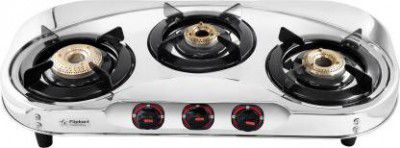 Flipkart SmartBuy Royal 3 Burner Stainless Steel Manual Gas Stove 