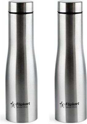 Flipkart SmartBuy Stainless 1000 ml Bottle (Pack of 2, Silver, Steel)