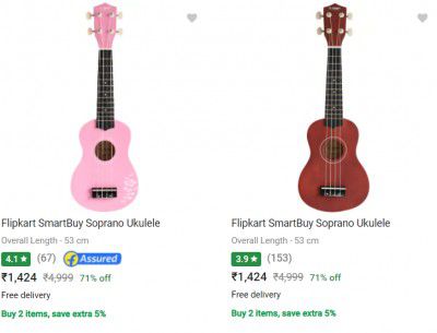 Flipkart Smartbuy Ukuleles Starting at ₹1424