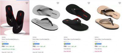 Flipkart: Sosu Slippers & Flip Flops Start @ 99