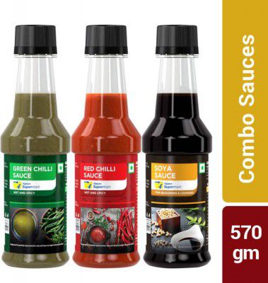 Flipkart Supermart Red, Green Chilli, Soya Sauce  (3 x 190 g)